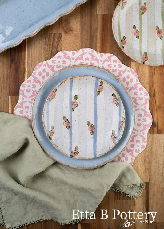 Cottage Stripe Salad Plate