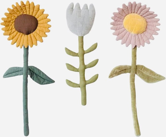 Cotton & Velvet Flower Wall Decor