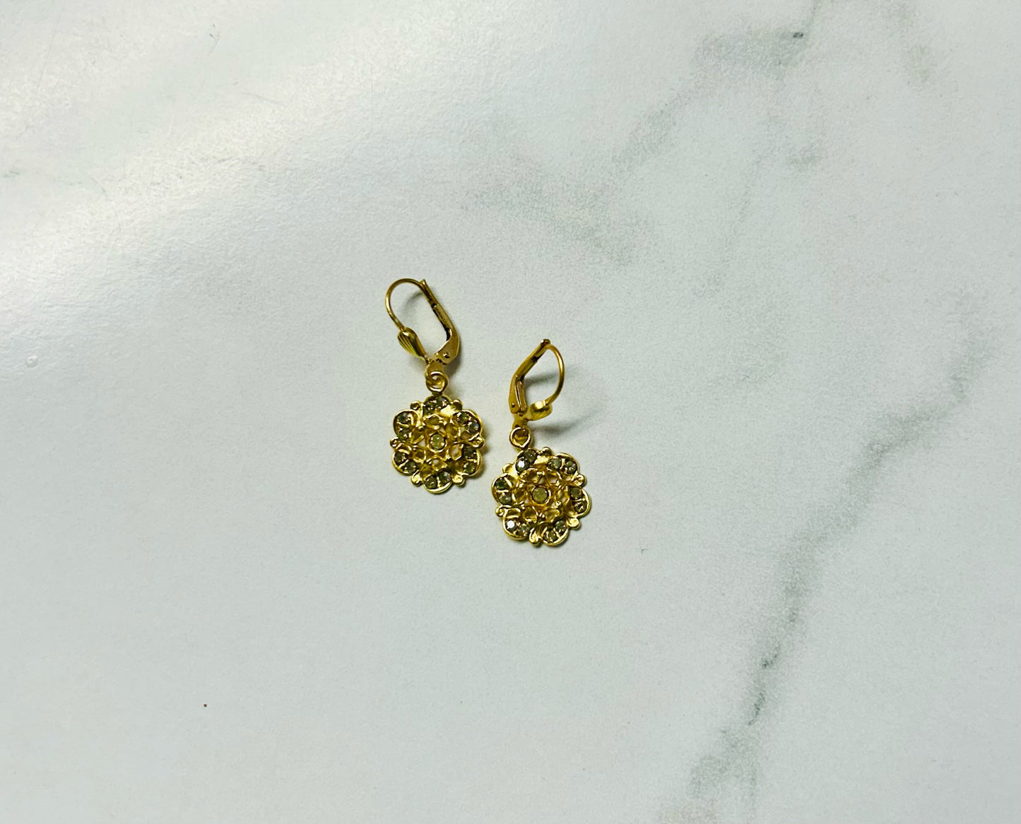 Gold Flower Earrings