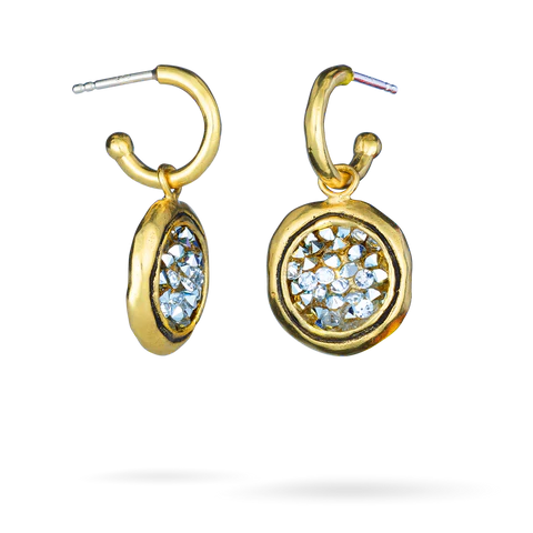 Kristal Huggie Drop Earrings