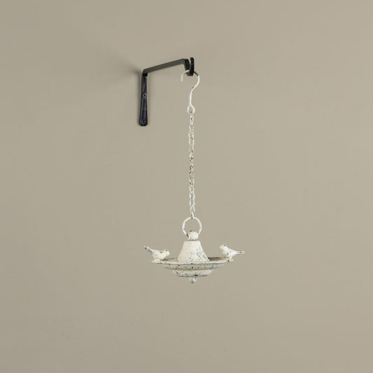 Aged White Duo Bird Feeder