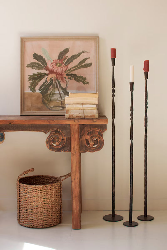 Forged Iron Taper Candle Holder