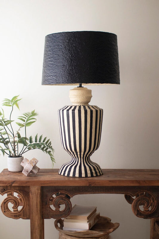 Black & White Stripe Lamp