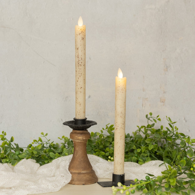9.5" Moving Flame Taper Candle Set