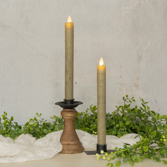 9.5" Moving Flame Taper Candle Set