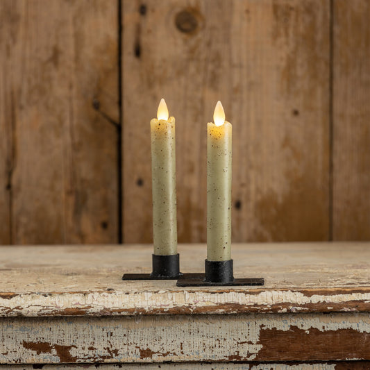 6.75" Moving Flame Taper Candle Set