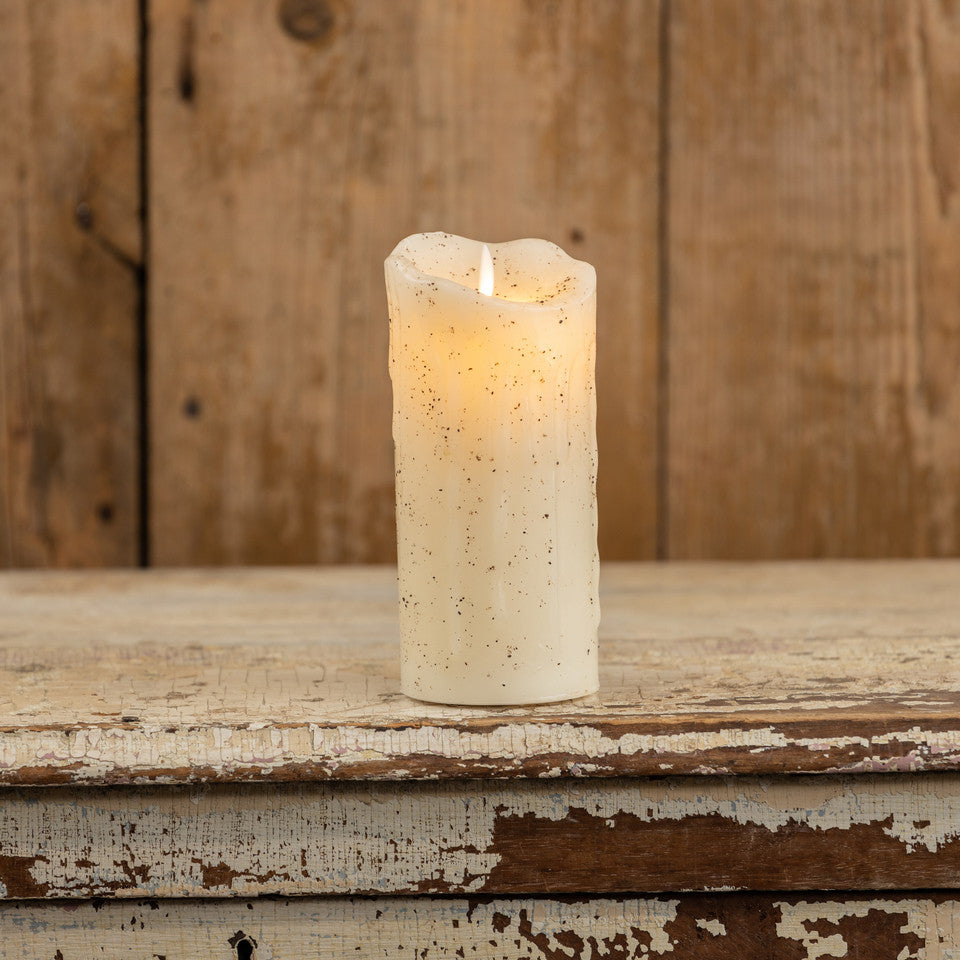 7" Moving Flame Pillar Candle
