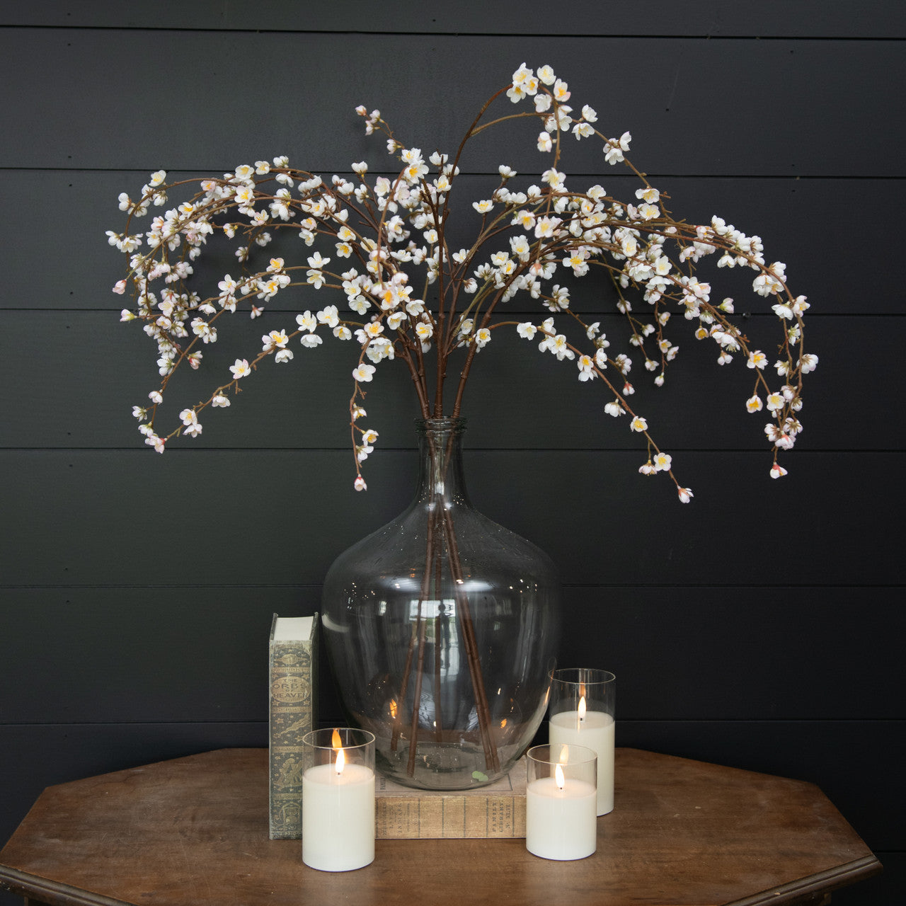 42.75" White Plum Blossom Spray