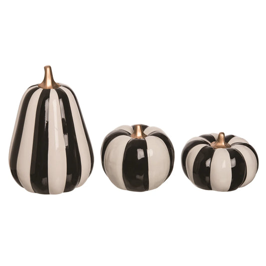 Ceramic Striped Pumpkin