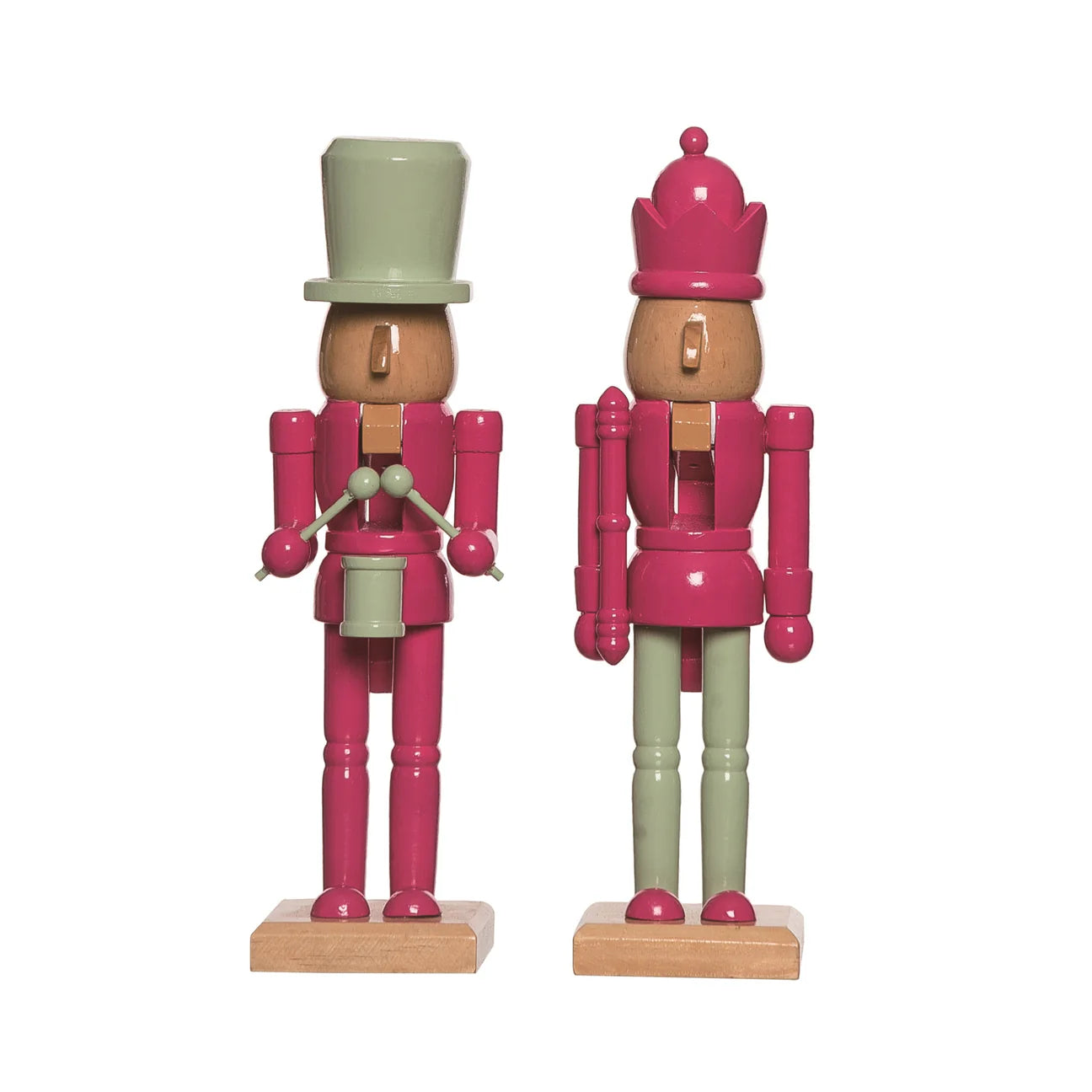 Wood Color Block Nutcracker