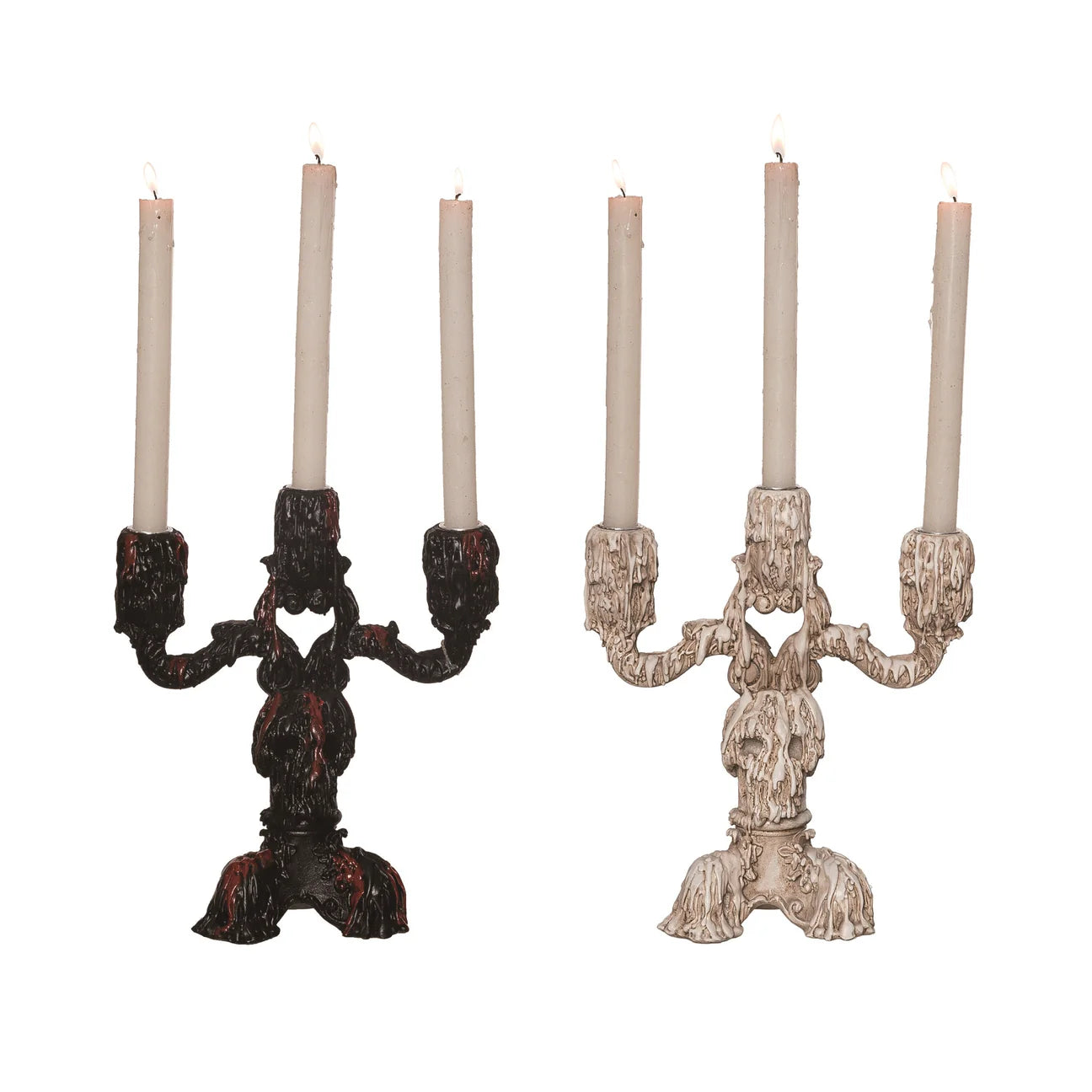 Faux Melted Candelabra