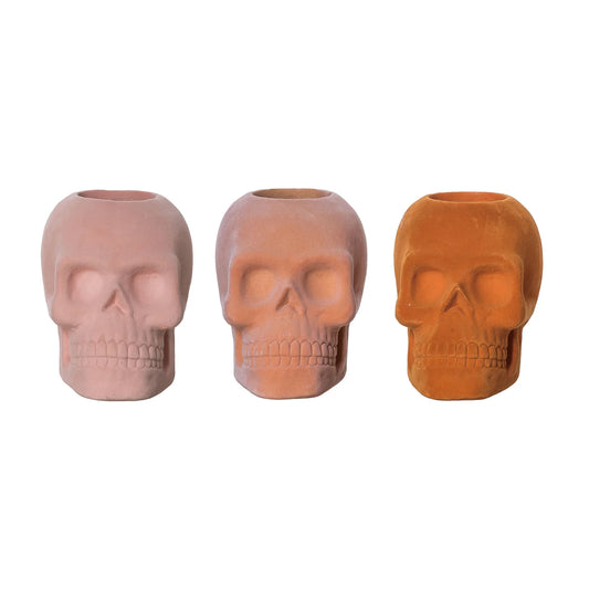 Flocked Skull Containers