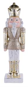 27.5" LED Nutcracker- White/Gold