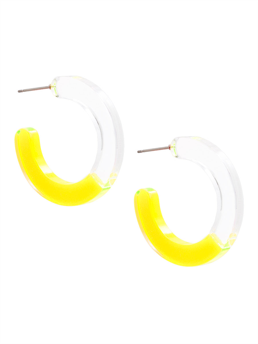 Lucite Two Tone Hoops
