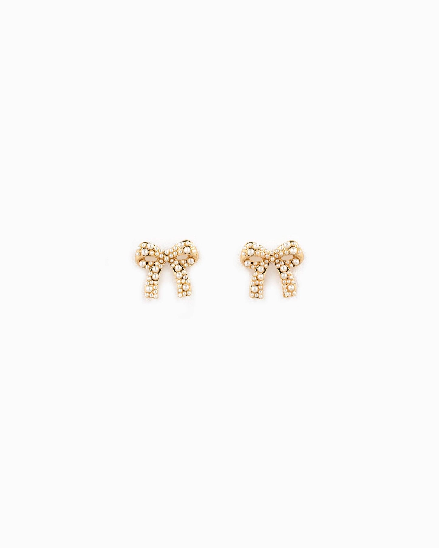 Pearl Pave Bow Earrings