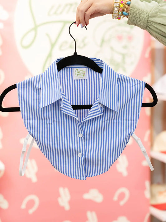 Blue & White Stripe Corporate Collar