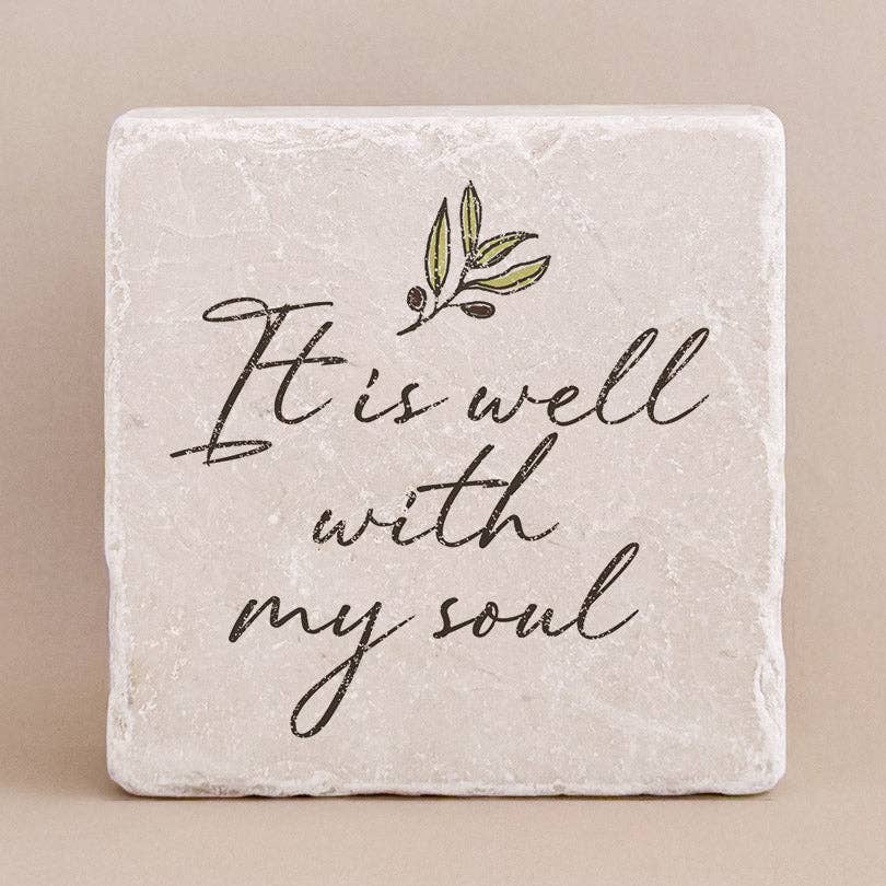 Art Scripture Stone It is well with my soul