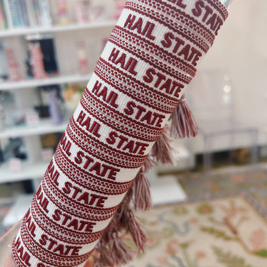 "Hail State" Woven Bracelet