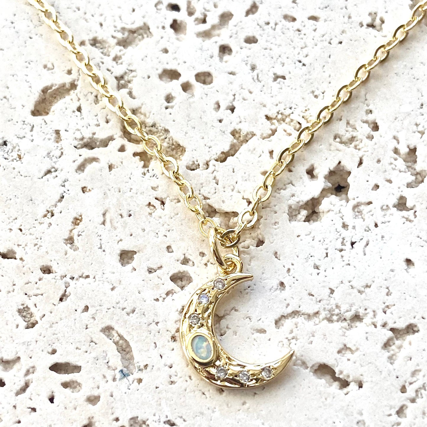 Opalite Moon Necklace