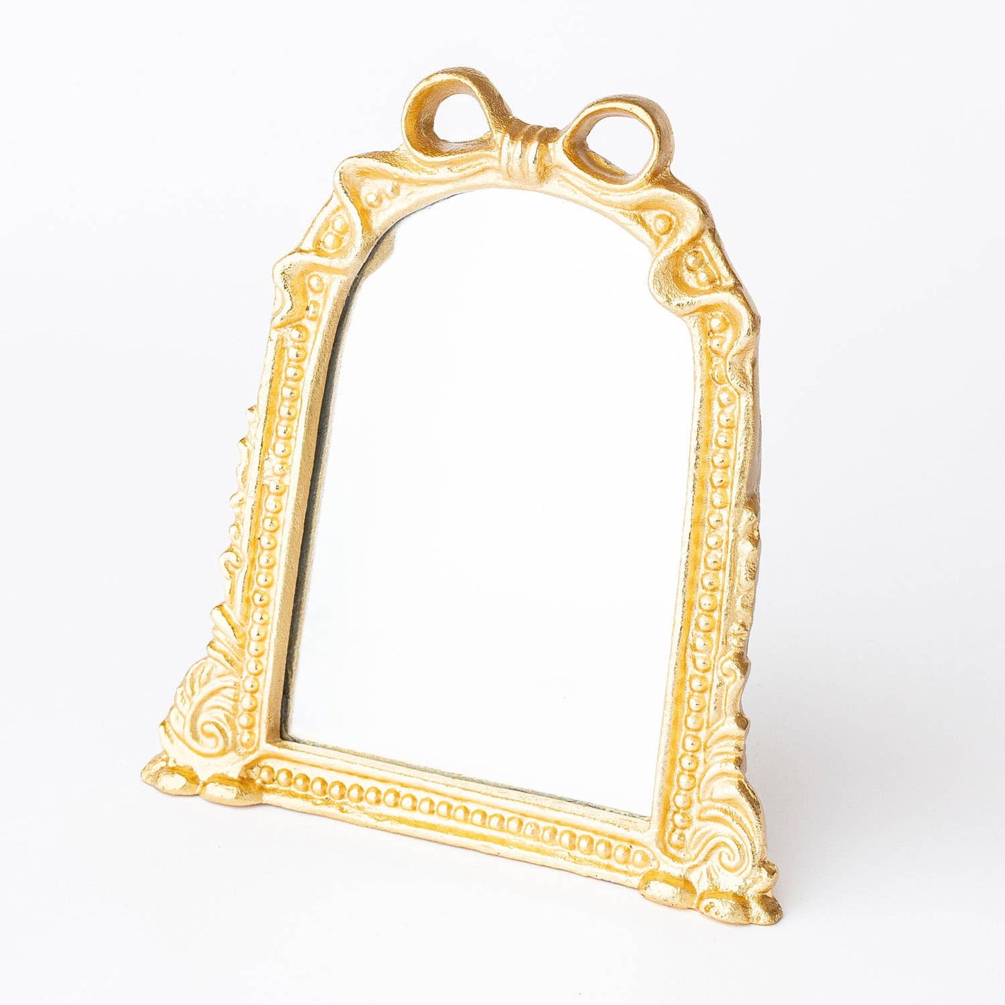 Gold Ribbon Table Mirror