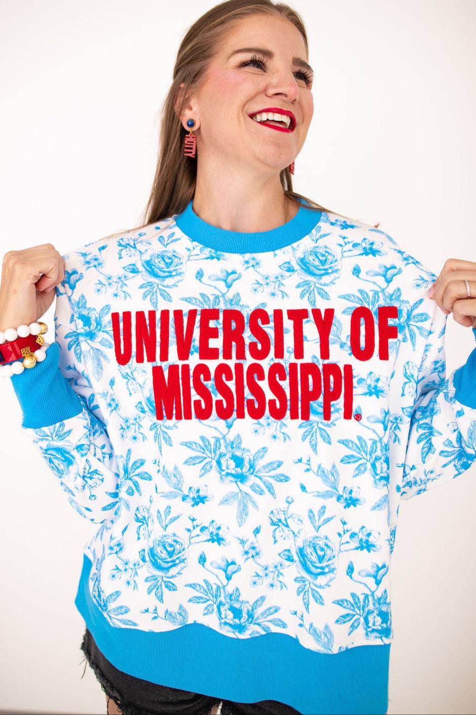 Ole Miss Floral Toile Sweatshirt