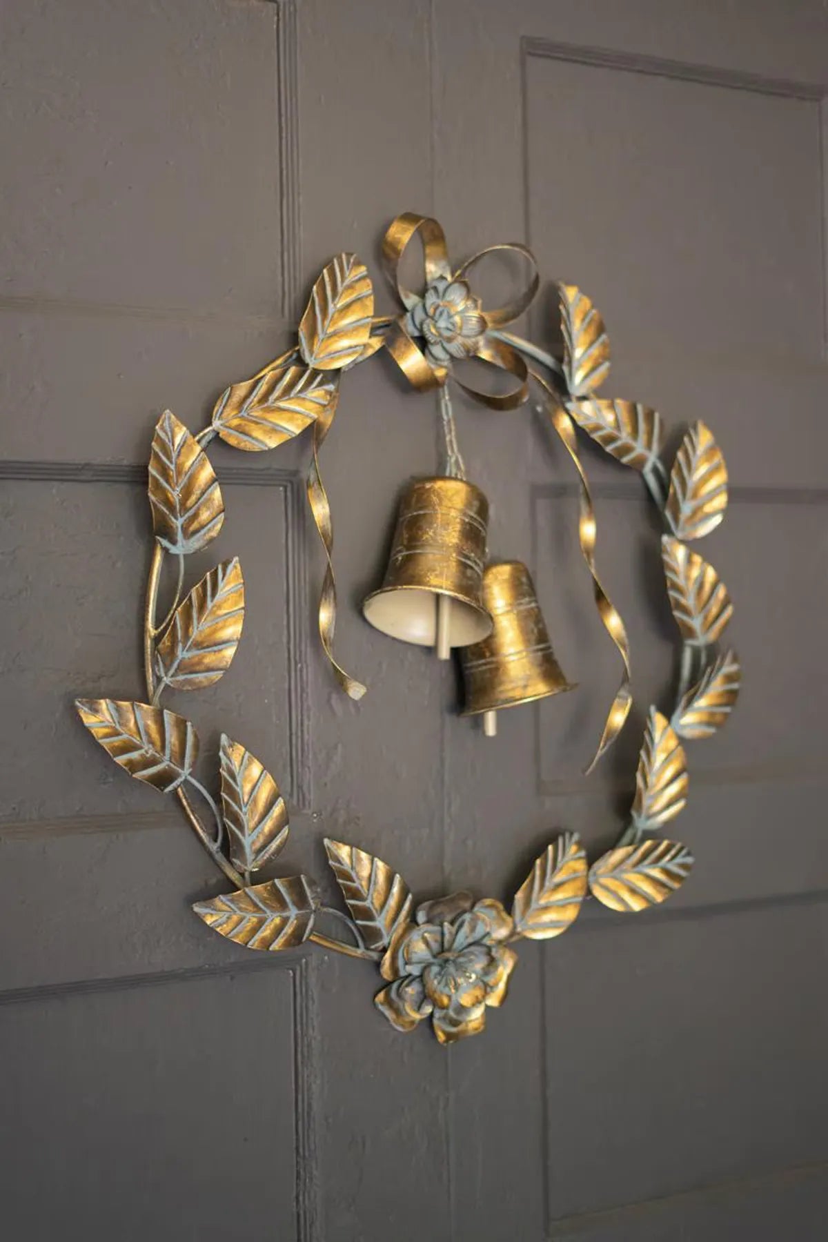 Antique Brass Christmas Wreath