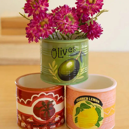 Ceramic Canned Goods Planter