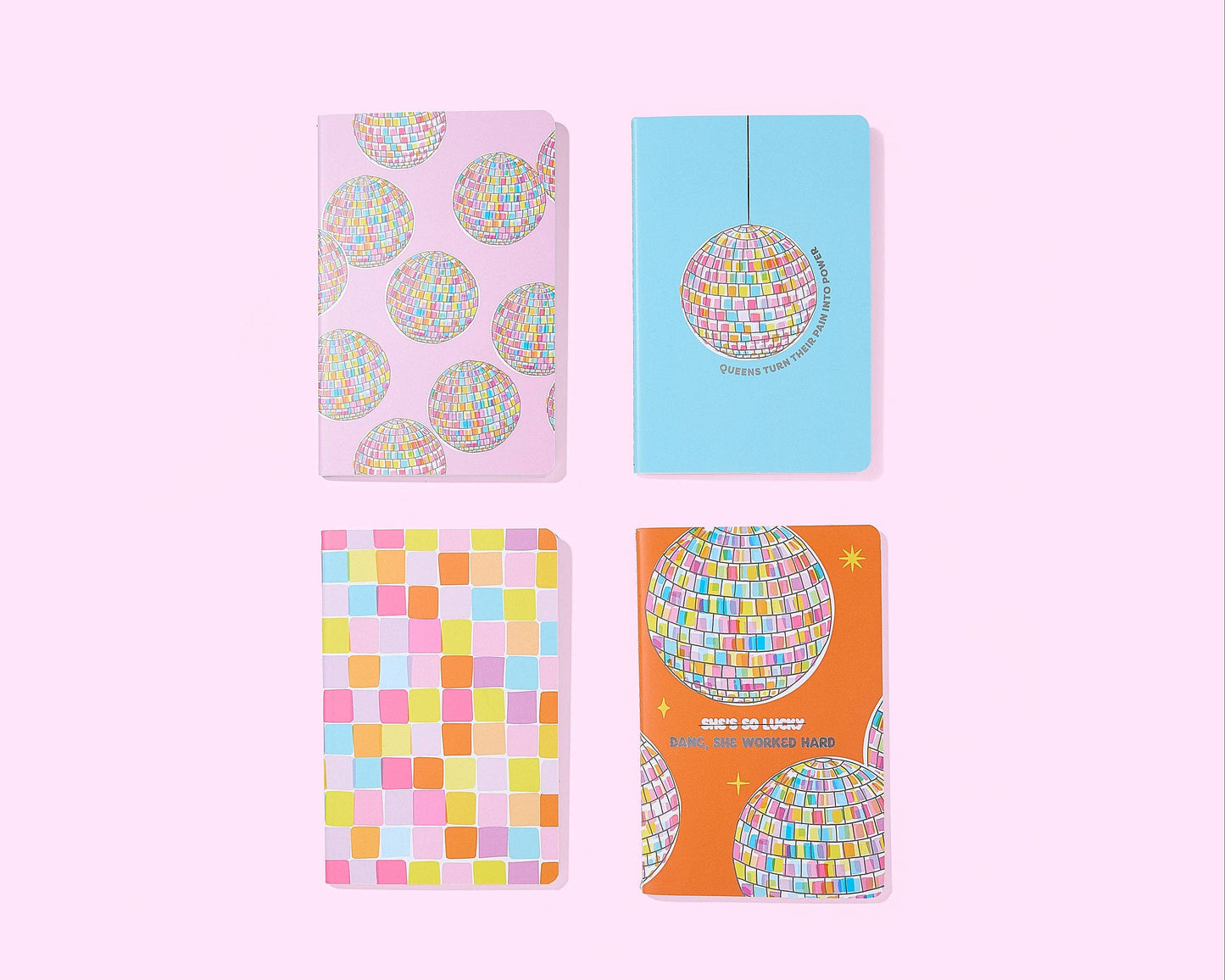 Mini Disco Ball Notebook 4 Piece Set