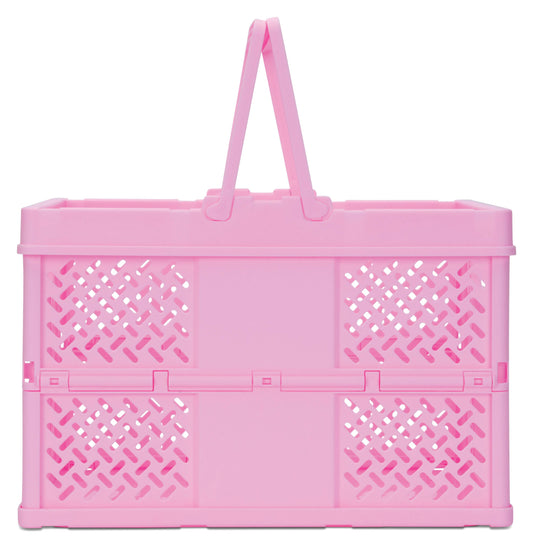 Pink Foldable Storage Crate