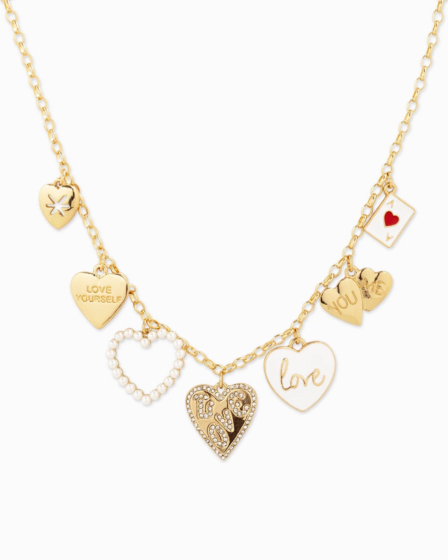 Multi Heart Charm Necklace