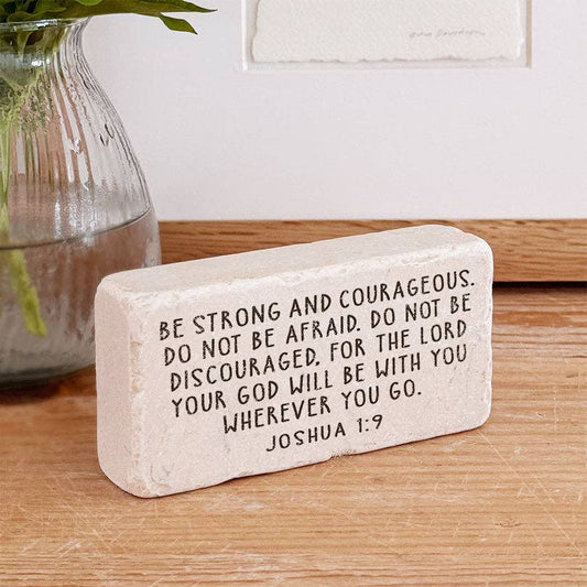 Art Scripture Stone Joshua 1:9