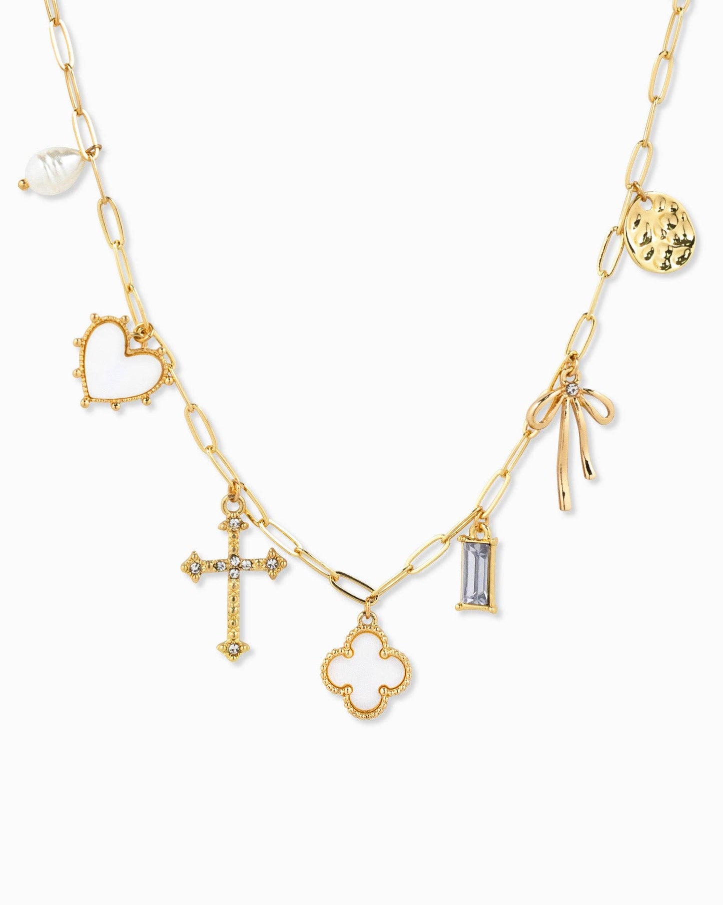 Multi Gold Charm Necklace