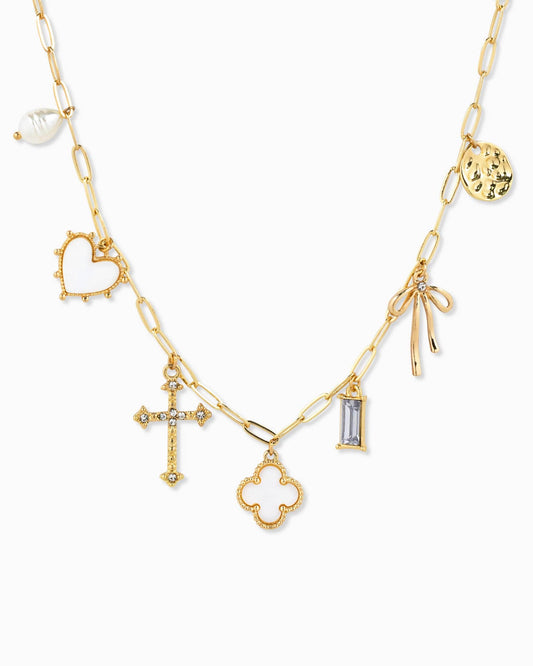 Multi Gold Charm Necklace