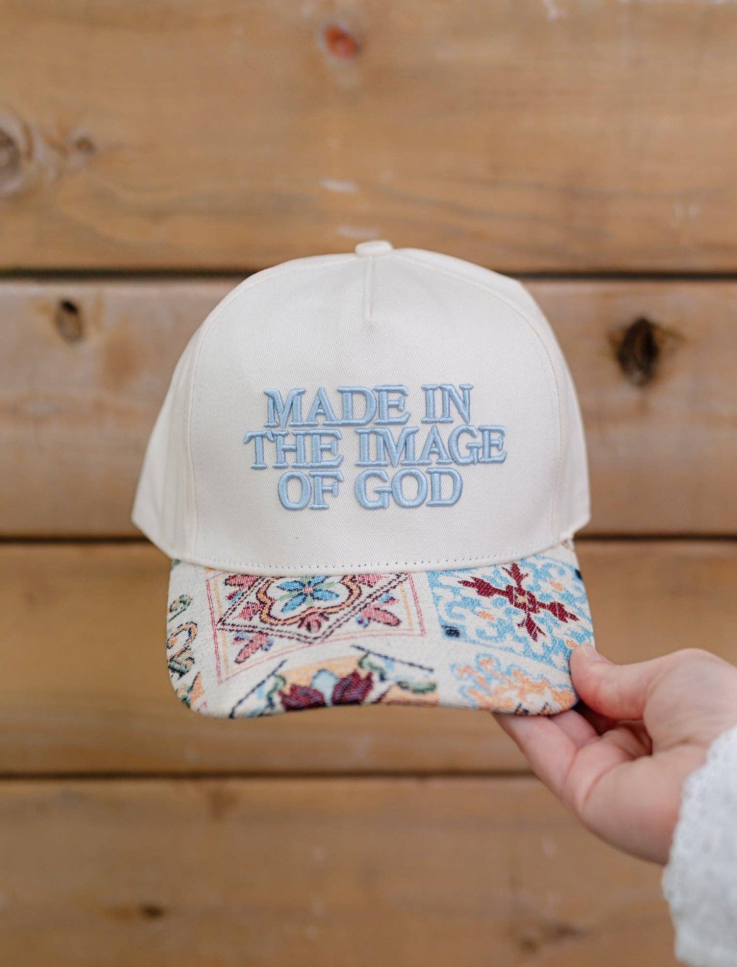 Floral "Image Of God" Embroidered Hat