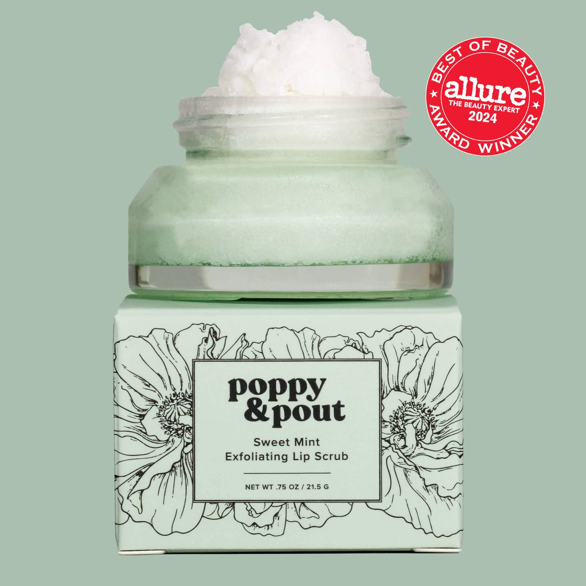 Poppy & Pout Lip Scrub, Sweet Mint