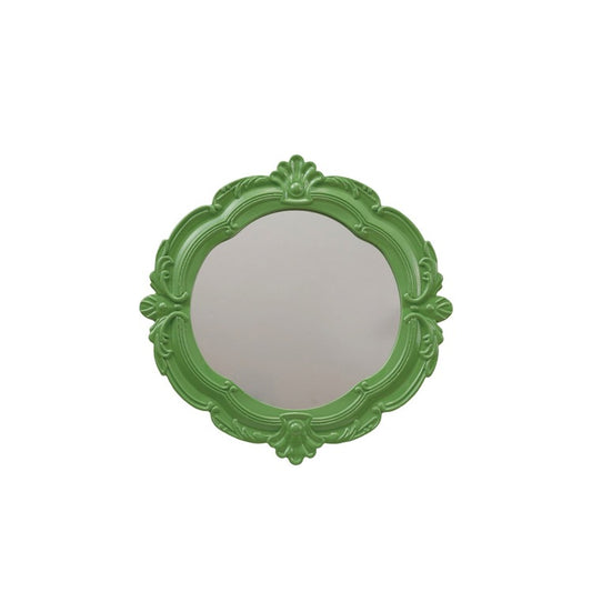 Green Framed Wall Mirror