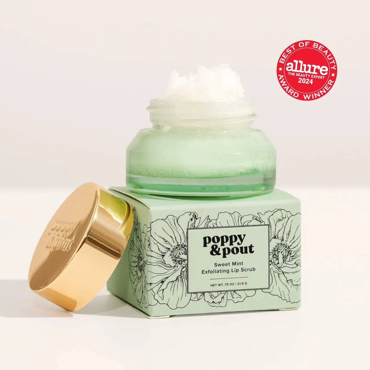 Poppy & Pout Lip Scrub, Sweet Mint