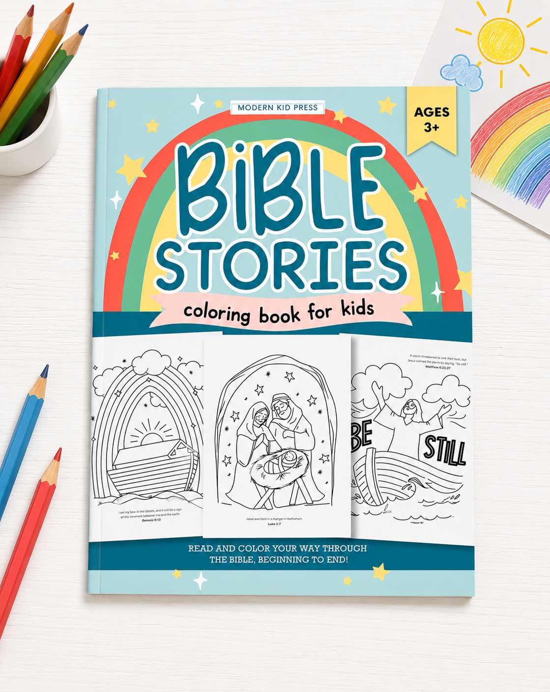 Bible Stories Christian Coloring Book