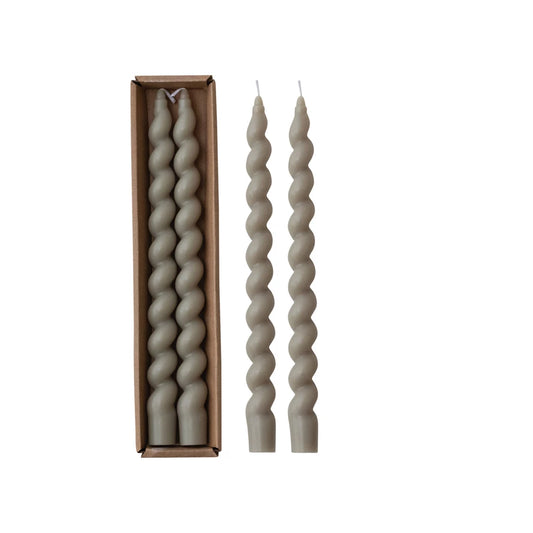 Set of 2 Twisted Taper Candles