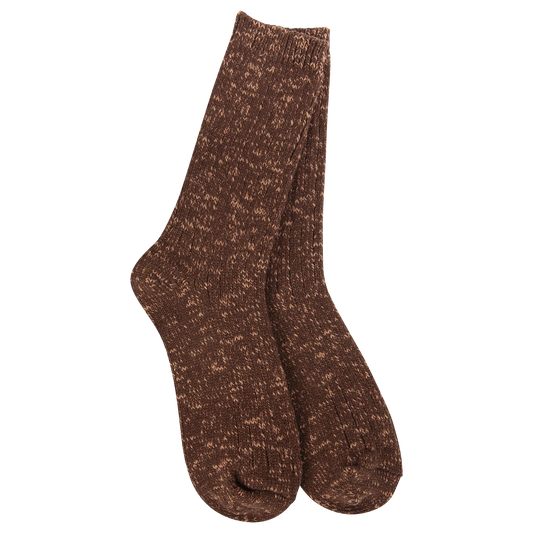 Weekend Cotton Slub Marled Crew Socks