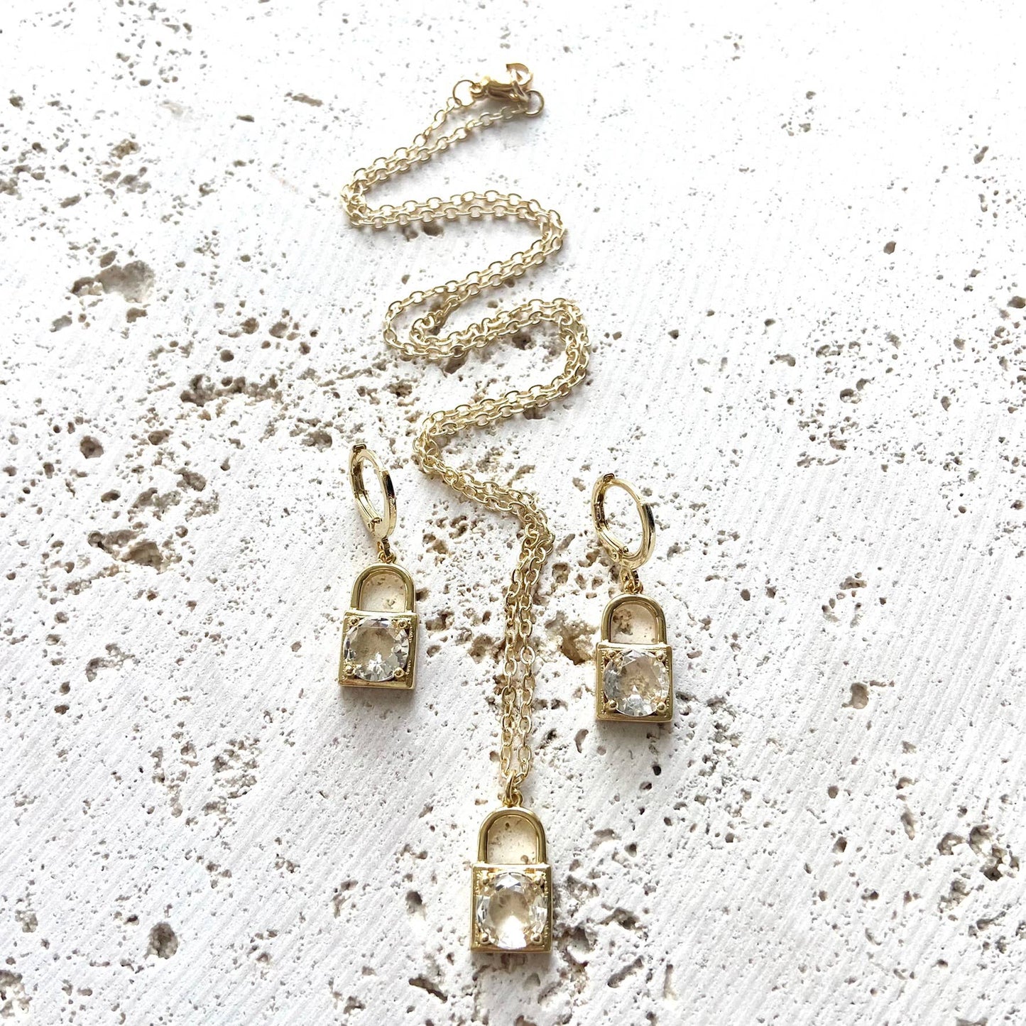 Crystal Lock Necklace