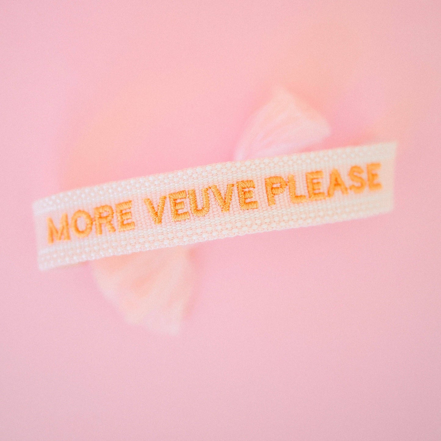 "More Veuve Please" Woven Bracelet