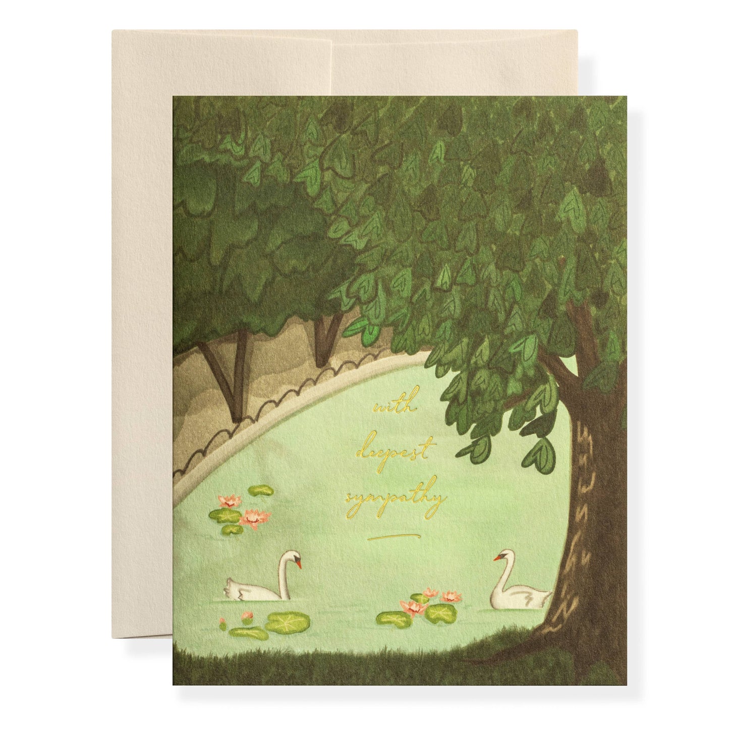 Swan Sympathy Greeting Card