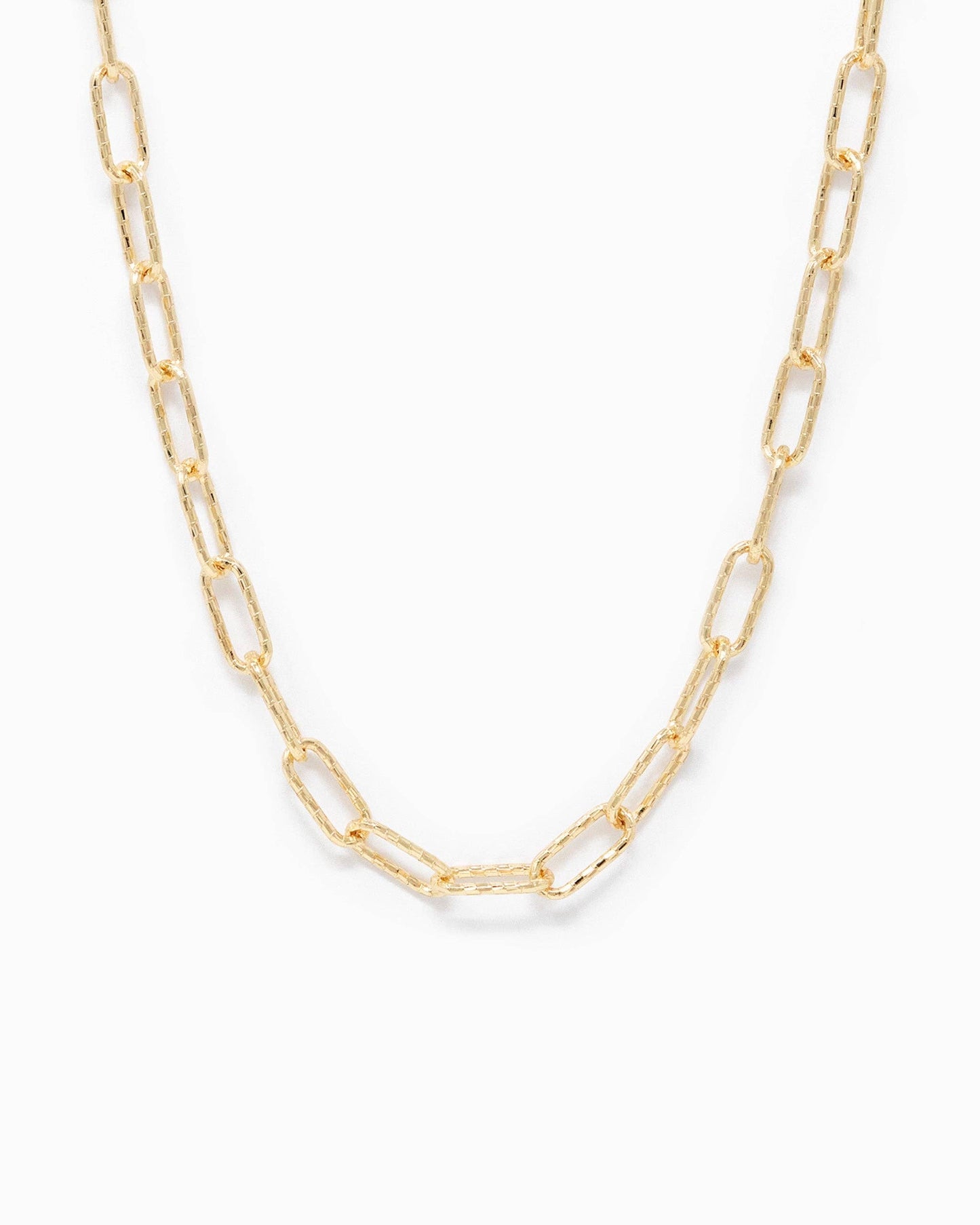 Textured Large Chain Necklace