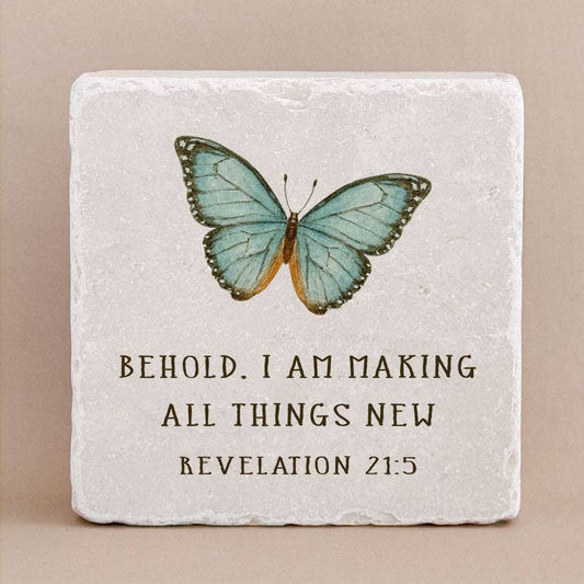 Art Scripture Stone Revelation 21:5