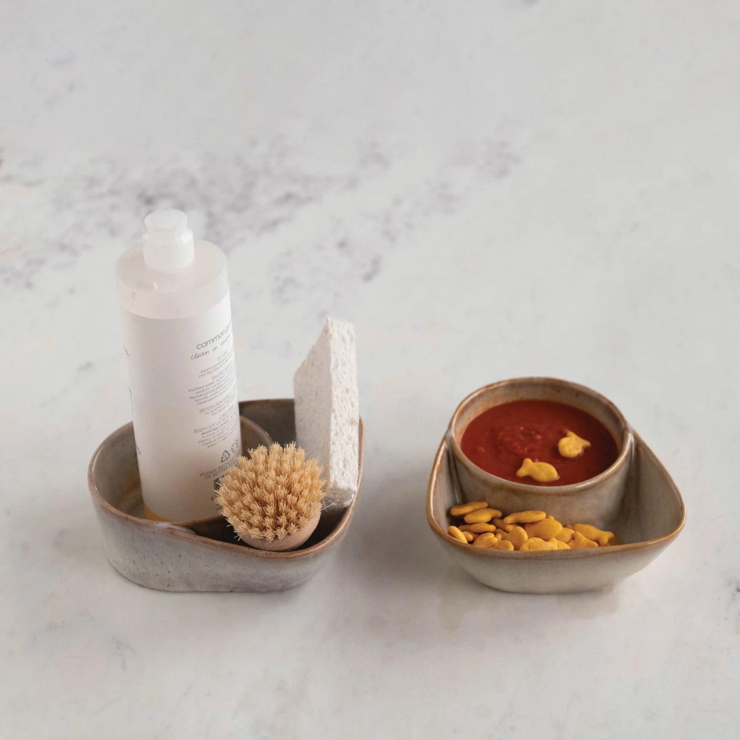 Stoneware Cracker & Soup Bowl