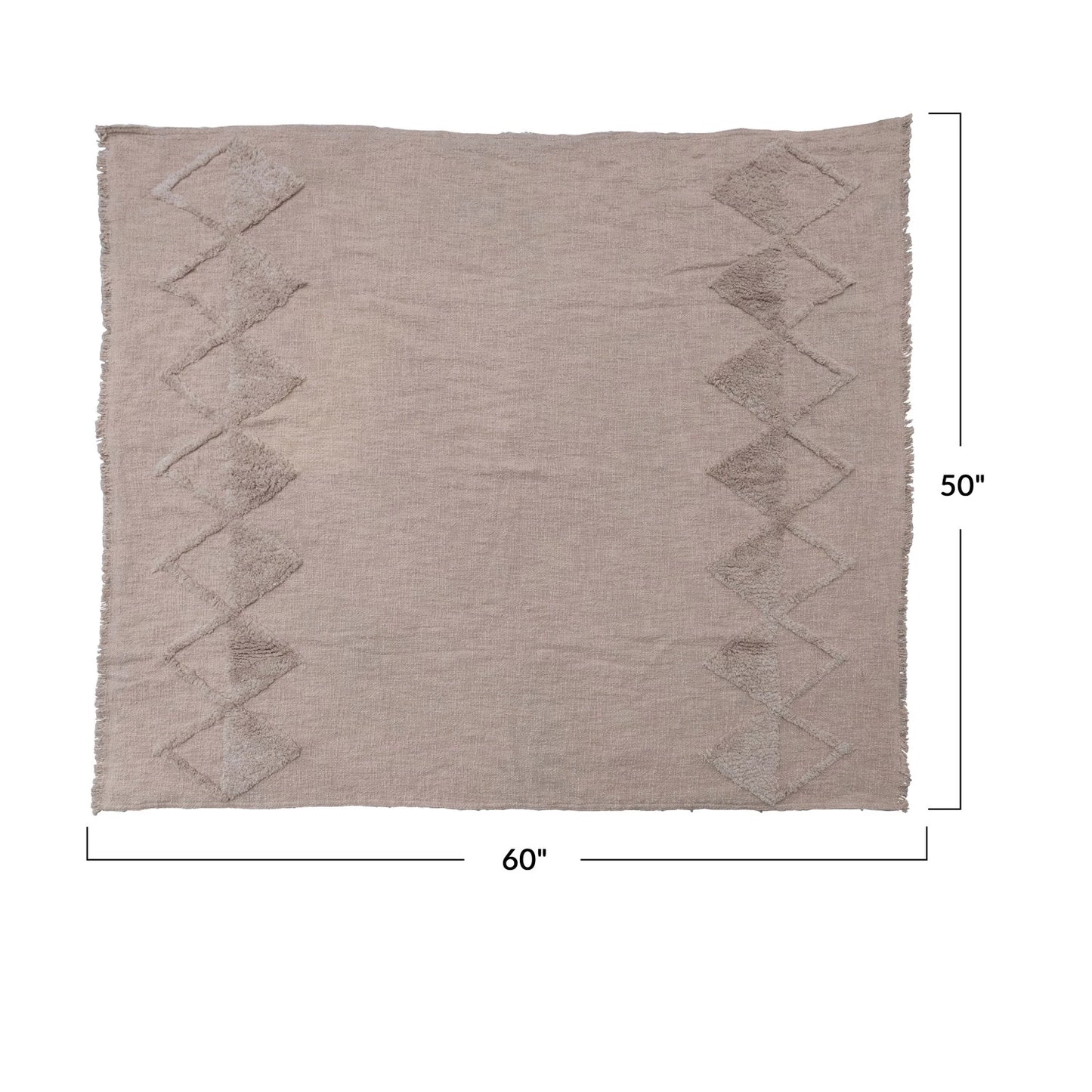 Beige Sherpa Throw Blanket