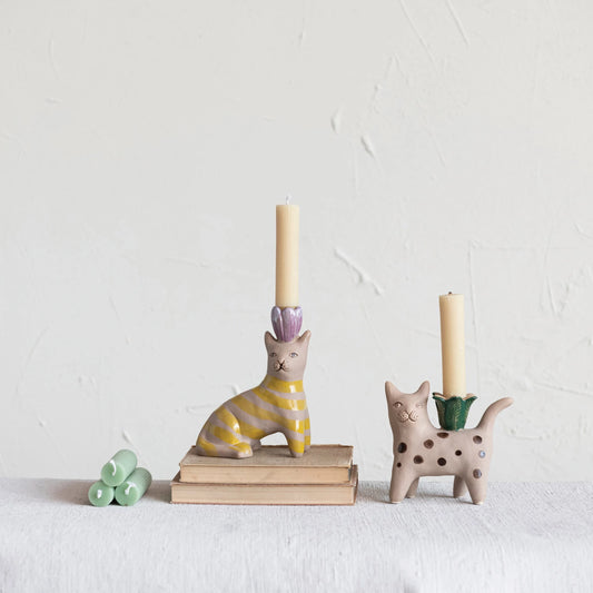Cat Taper Candle Holder