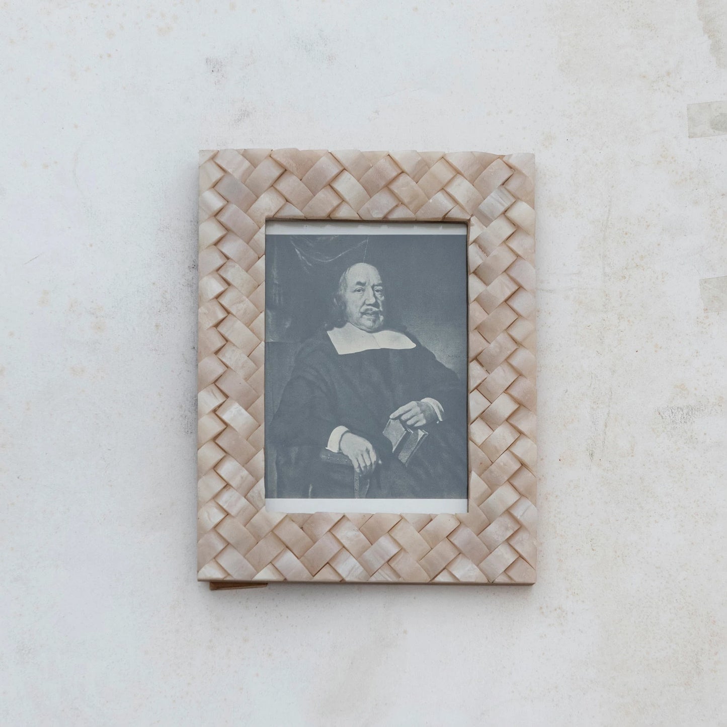 Woven Resin Ivory Photo Frame