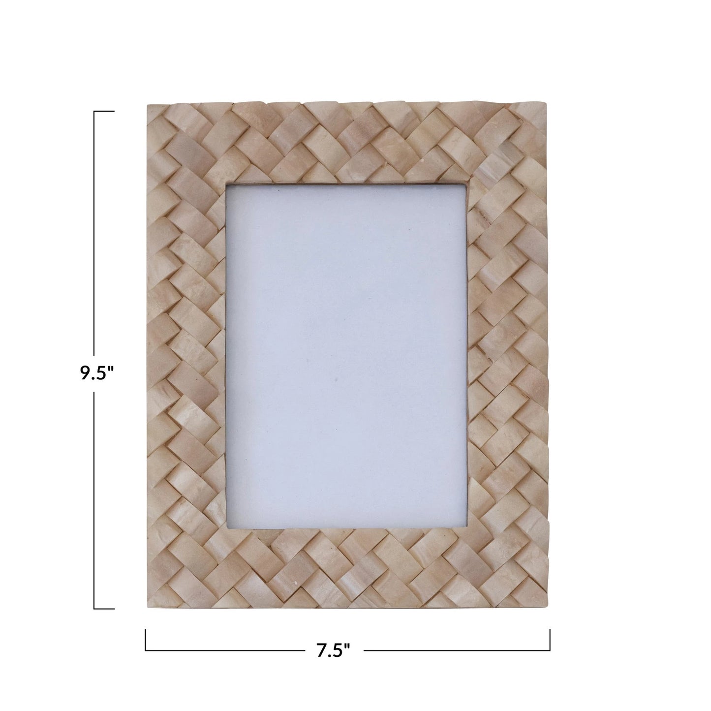 Woven Resin Ivory Photo Frame